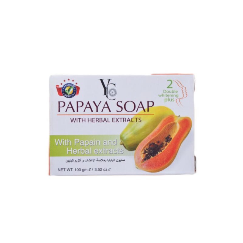 YC Thailand Papaya Soap Double White Plus - 100Gm YC Thailand Papaya Soap Double White Plus - 100Gm