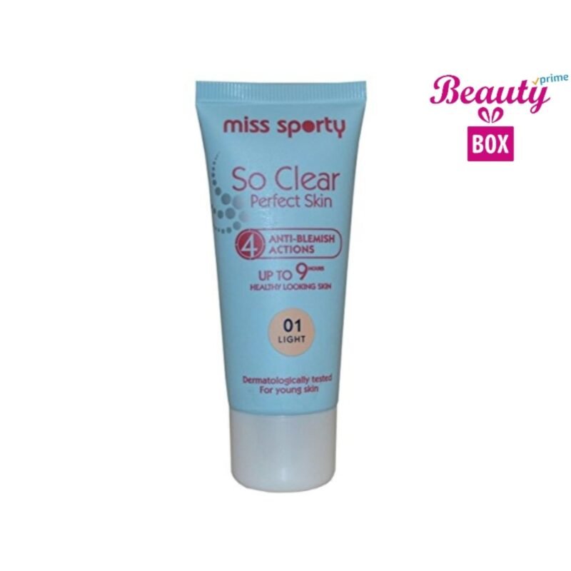 Miss Sporty So Clear Anti Blemish Foundation – 01 Light