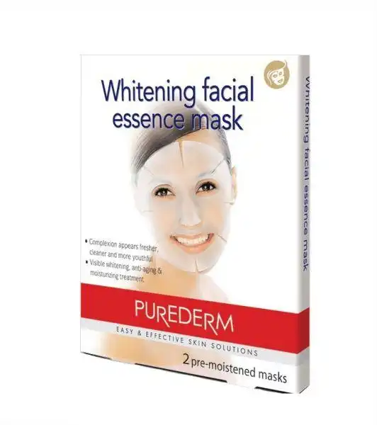 Purederm Whitening Facial Essence Mask - 2 Pre-Moistened Mask