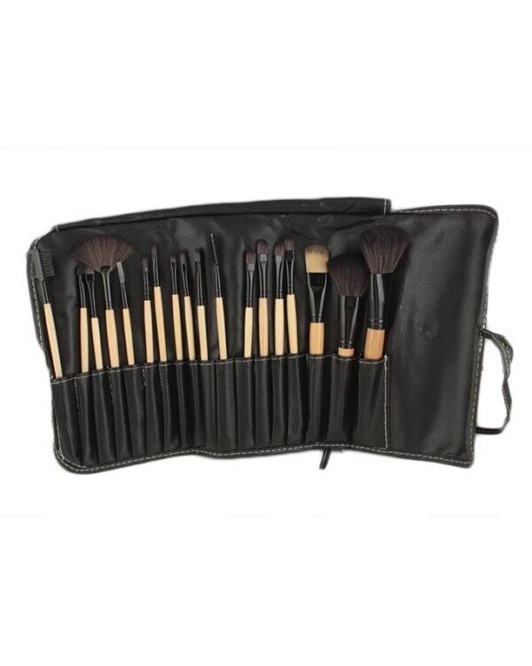 Sophia Asley Professional Wooden Brush Kit with Leather pouch 18 Pcs