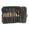 Sophia Asley Professional Wooden Brush Kit with Leather pouch 12 Pcs