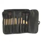 Sophia Asley Professional Wooden Brush Kit with Leather pouch 12 Pcs