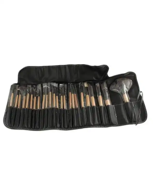 Sophia Asley Professional Wooden Brush Kit with Leather pouch 24 Pcs