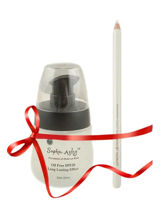 Sophia Asley Free Lip + Eye Express Pencil White with Oil Free 16 Hr's Long Lasting Gel Base Primer