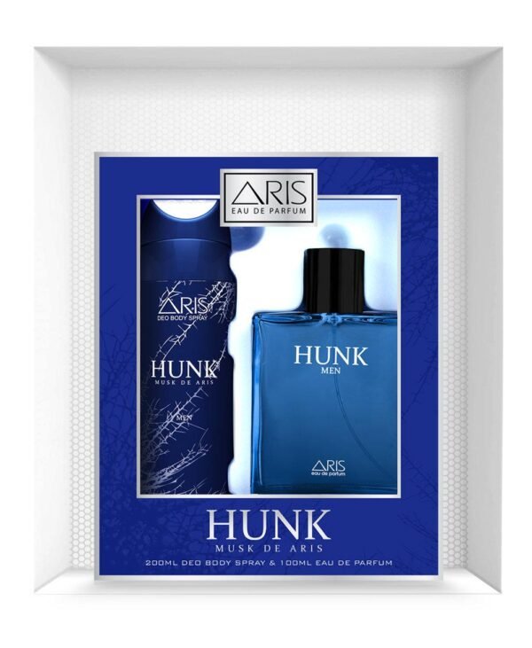 Aris Hunk Gift Set For Men - 100 Ml Perfume + 200 Ml Body Spray