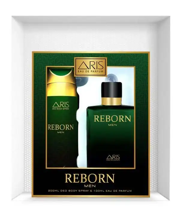 Aris Reborn Gift Set For Men - 100 Ml Perfume + 200 Ml Body Spray