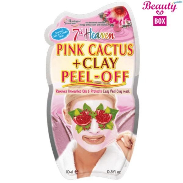 7th Heaven Pink Cactus & Clay Peel Off Mask - 10Ml