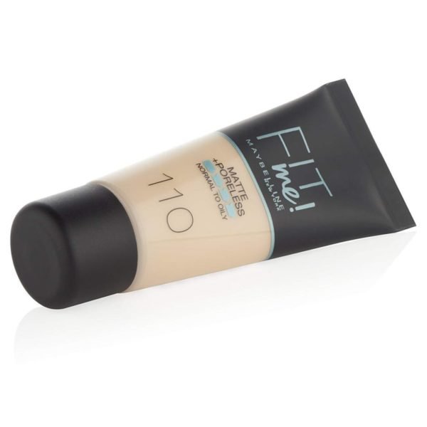 Maybelline Fit Me Matte and Poreless Foundation does not clog pores and is oil-free. It's blurring micro powder refines pores while shine is being absorbed for a natural matte finish.