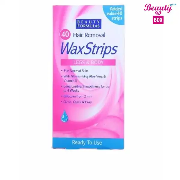 Beauty Formulas Legs & Body Wax Strips - Pack Of 40