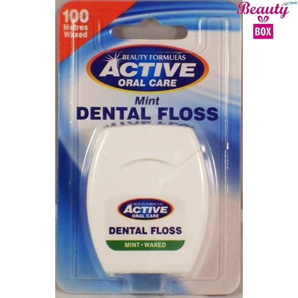 Beauty Formulas Active Mint Waxed Dental Floss - 100 Meters - Beauty Box