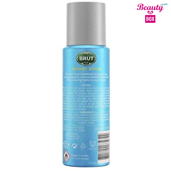 Brut Sport Style Body Spray - 200Ml - Beauty Box