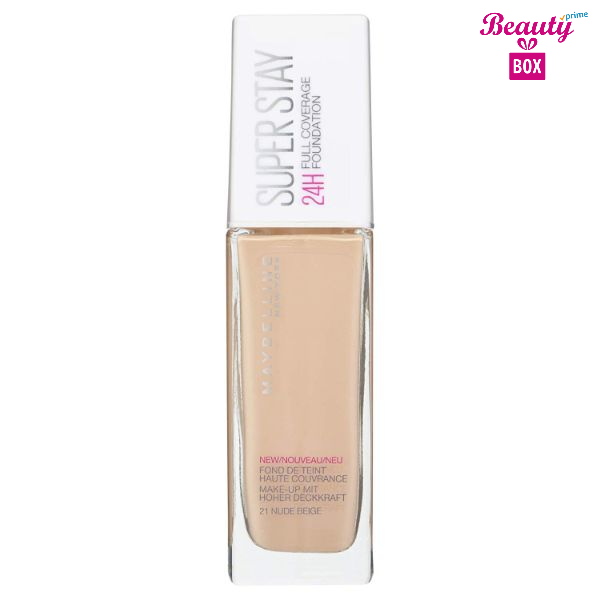Maybelline Superstay 24 Hour Foundation 21 Nude Beige 30ml 1