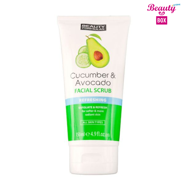 Beauty Formulas Cucumber & Avocada Facial Scrub – 150Ml