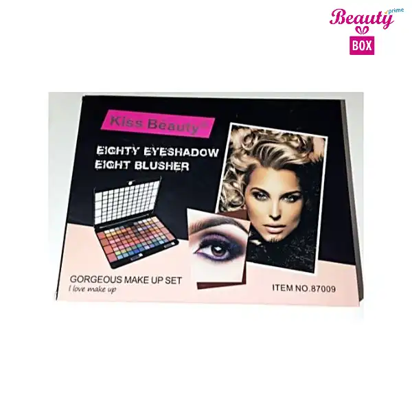Kiss Beauty Gorgeous Makeup Set Kit Eighty Eye shadow amp Eight Blusher 1 Beauty Box