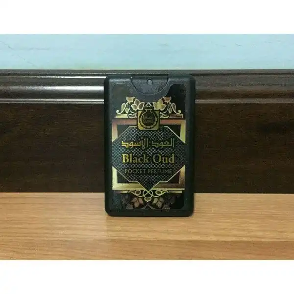 Surrati Black Oud Pocket Perfume Spray 18ml Beauty Box