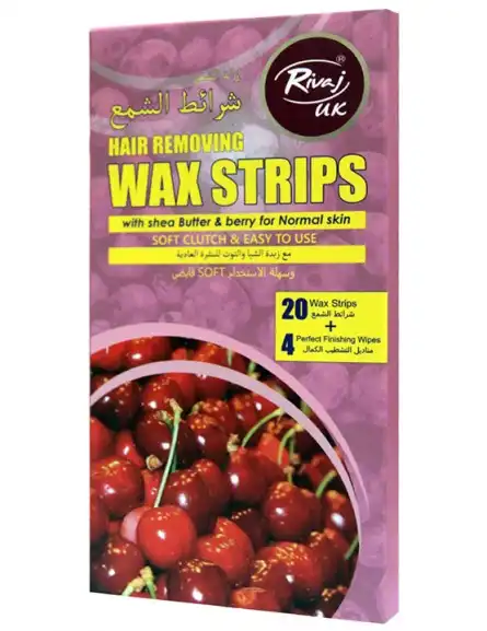 Rivaj Uk Shea Butter & Berry Body Wax Strip - 20 + 4