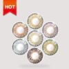 BIG SALE 1 Pair 3 Tone Series Big Eyes Cute Contacts Annually Colored Contact Lenses Cosmetic Beauty Box