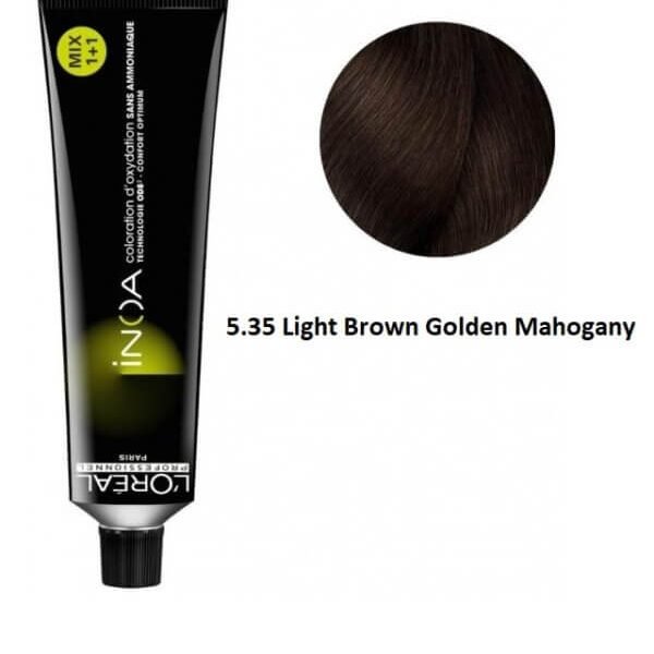 Loreal Professionnel Hair Color Inoa - 5.35 Light Brown Golden Mahogany