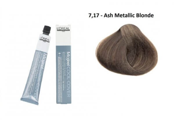 Loreal Professionnel Majirel Cool Cover 7.17 Ash Metallic Blonde