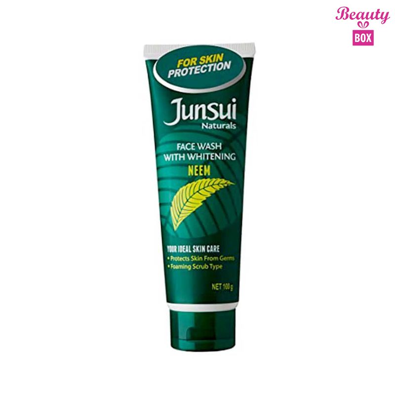 Junsui Naturals Facial Wash With Whitening Neem (100g) - Beauty Box