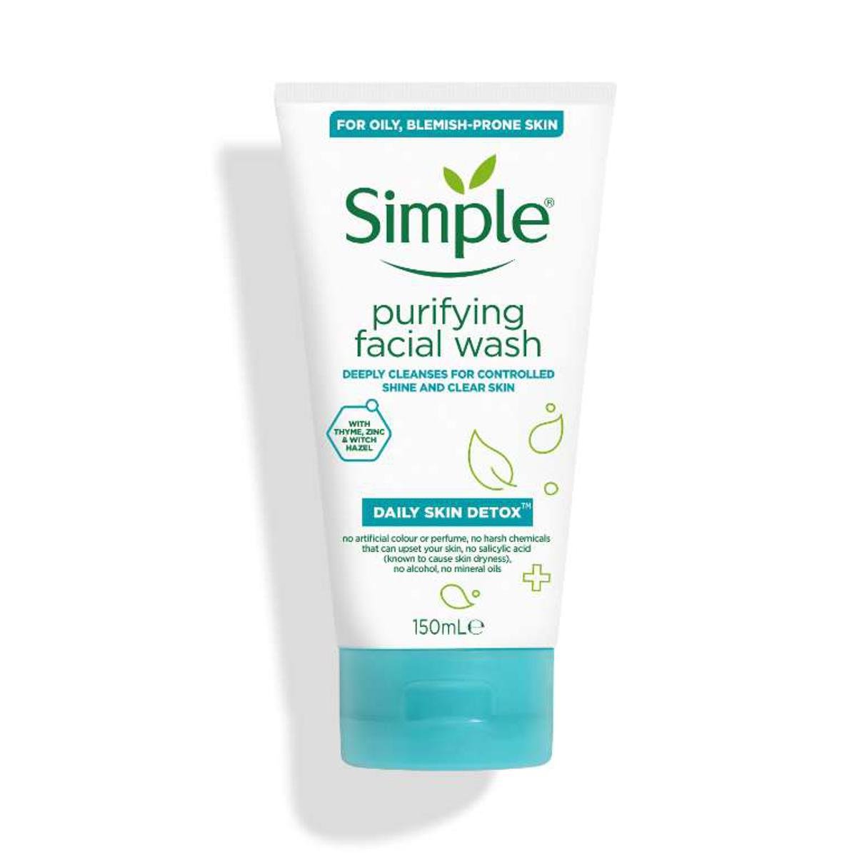Simple Daily Skin Detox Purifying Facial Wash - 150Ml