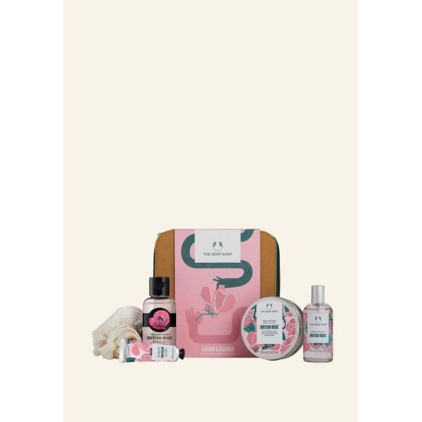 The Body Shop Lather & Slather British Rose Big Gift Case