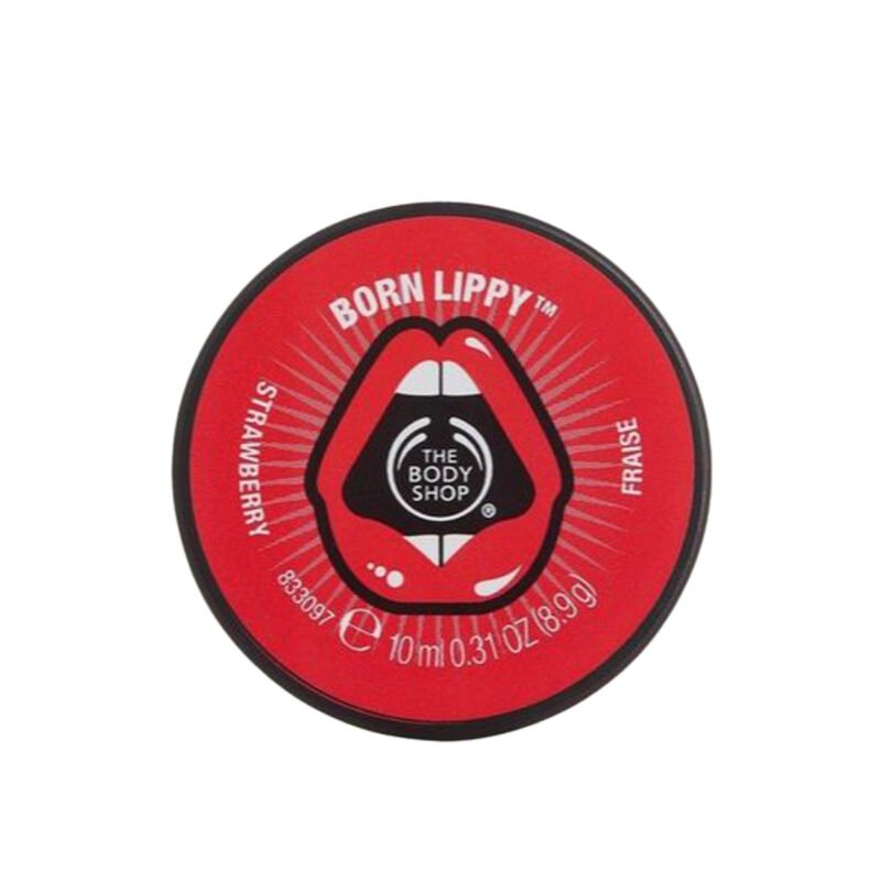 The Body Shop Born Lippy Lip Balm Pot Strawberry The Body Shop Born Lippy Lip Balm Pot Strawberry