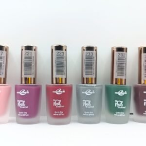 Christine Matte Nail Enamel Pack of 6 Multi Colors (Matte Nail Polishes)
