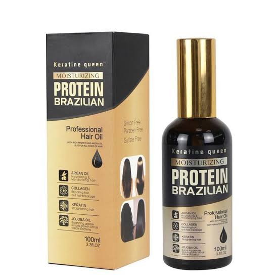 Keratine Queen Moisturizing Protein Brazilian Professional Hair Oil - 100Ml