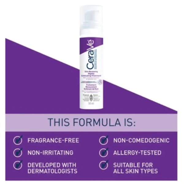 CERAVE SKIN RENEWING NIGHTLY EXFOLIATING TREATMENT 50 ML