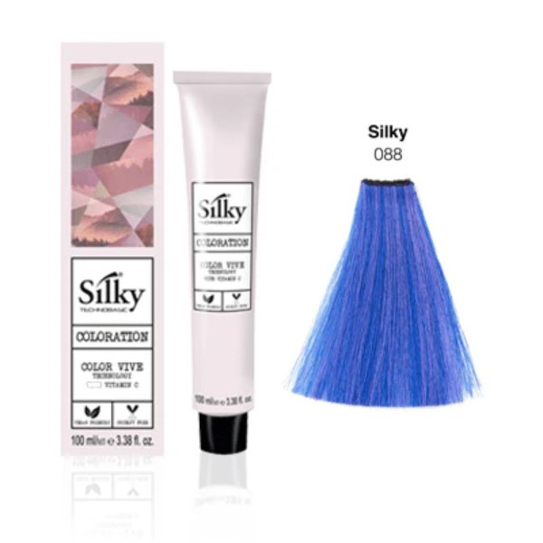 Silky Hair Color - 0.88 Blue Shade - 100ml