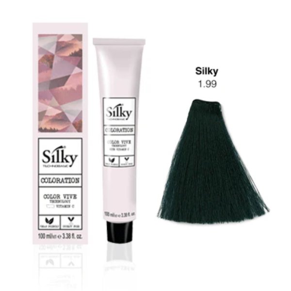 Silky Hair Color - 1.99 Green Black Shade - 100ml