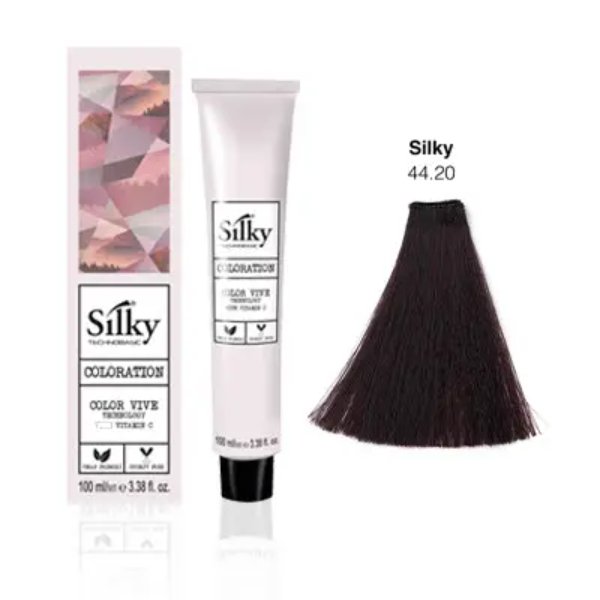 Silky Hair Color - 44.20 Violet Brown Shade - 100ml