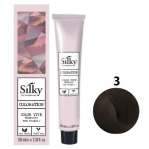 Silky Hair Color - 3 Dark Brown Shade - 100ml
